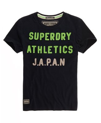 極度乾燥 Superdry Premium T-Shirt 補丁字母 T恤 短T 短袖 上衣 A&F 深藍 Roots