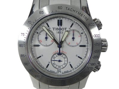 [專業] 3眼錶 [TISSOT S7521852] TISSOT 天梭三眼錶 賽車錶[白色面+日期]/石英/精品錶