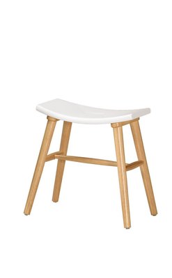 【藝坊現代傢俱】QM 658 (座高49.5) 白色實木板凳  餐椅 馬椅 民宿 餐廳特色店