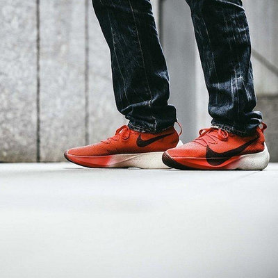 Nike Vapor Street Flyknit 紅白 大學紅 大勾 馬拉鬆 編織 厚底 慢跑鞋 AQ1763-600公司級