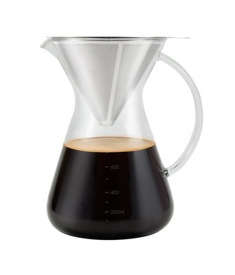 南美龐老爹咖啡 Driver 地中海不銹鋼濾杯組 金屬濾網 900ml 高質感玻璃壺 台灣製造 2~4人份 贈咖啡篩粉器