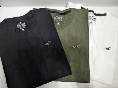 『BAN'S SHOP』Hollister 短袖T-Shirt 圓領 3入組 黑白綠 XS 英國購回 全新