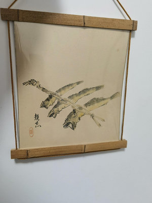 （二手）—日本回流，版畫竹子插件，品相如圖，竹架，掛畫架，個人閑置，不 擺件 老物件 古玩【中華拍賣行】202