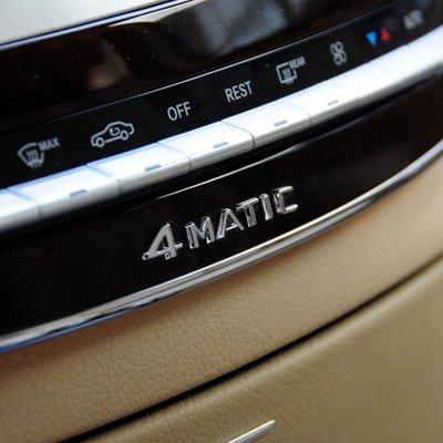 老款賓士 BenzS級S350L S500L中控臺四驅標4MATIC車標字標車內貼貼紙 後車標 高品質