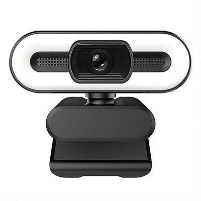【易控王】2K電腦視訊鏡頭 USB視訊攝影機 自動變焦補光燈 線上網課遠距教學(80-100)