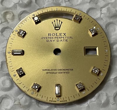 品相佳！勞力士 Rolex 原廠真品 18038 18238 系列適用 原鑲10鑽面盤
