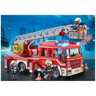 特價【德國製玩具】摩比人 消防車 消防員 可伸縮升降梯 有聲光效果 playmobil ( LEGO 最大競爭對手)