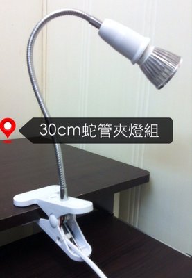@光之選照明@30cm蛇管夾燈組(附開關)+5W LED投射燈泡