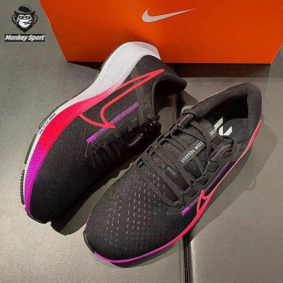 男鞋Nike Zoom Pegasus超級飛馬38氣墊跑步鞋男黑紅紫CW7356