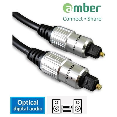 【京.音訊】amber S/PDIF Audio Cable 光纖數位音訊傳輸線Toslink 對Toslink-1M