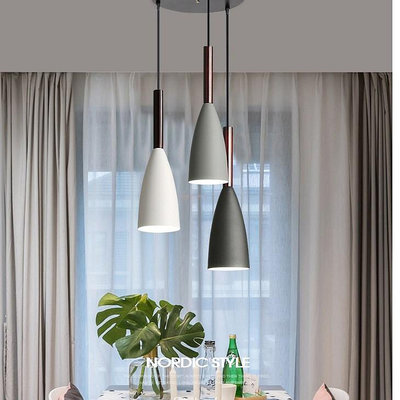 北歐簡約吊燈餐廳燈床頭燈現代簡約設計吊燈丹麥創意吧臺馬卡龍led吊燈