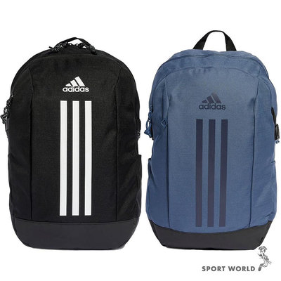 Adidas 後背包 雙肩 三條線 筆電 黑/藍【運動世界】IP9774/IT5360