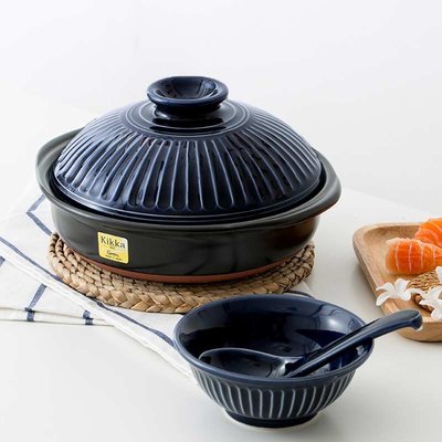 日本進口萬古燒Ginpo菊花土鍋燉肉煲湯燃氣陶瓷家用日式陶土砂鍋