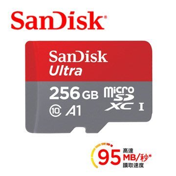 SanDisk台灣數位服務中心 Ultra MicroSDXC 256G C10 (A1) SDSQUAC