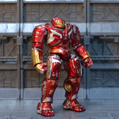 清倉【Marvel 】復仇者聯盟 鋼鐵人 MK44 反浩克裝甲 發光 關節可動 手辦 模型擺件玩具 18CM