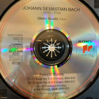 Gould,J.S Bach-The English/French Suites,顧爾德，巴哈-英國/法國