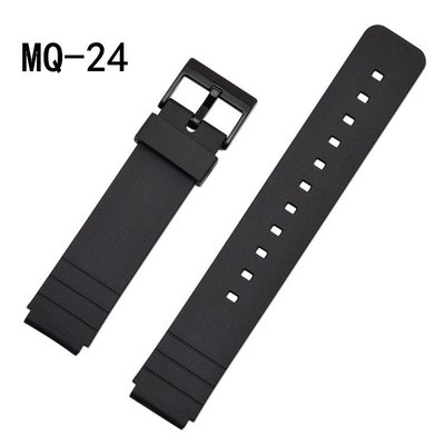Tpu 橡膠錶帶錶帶適用於卡西歐 G-Shock MQ-24 mq24 替換黑色防水錶帶錶帶手鍊手錶配件