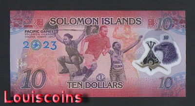 【Louis Coins】B1131-SOLOMON ISLANDS-2023所羅門群島塑膠紀念紙幣,10 Dollars(1112)