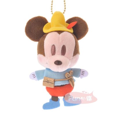日本迪士尼 米奇 娃娃 別針吊飾鑰匙鏈。現貨【Fun心購】