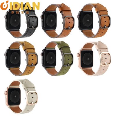 經典皮革日扣表帶 適用於 Apple Watch S8/Ultra/7/6/se2/4 蘋果智能手錶配件-奇點家居