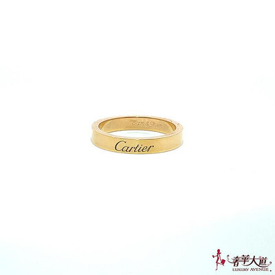 ＊奢華大道國際精品＊【J0616】Cartier 18K玫瑰金雕刻結婚戒子  B4087250 (50號)