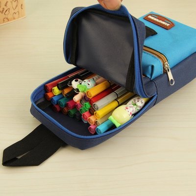 下殺 創意學生文具筆袋大容量三層簡約小清新背包造型男女款筆袋