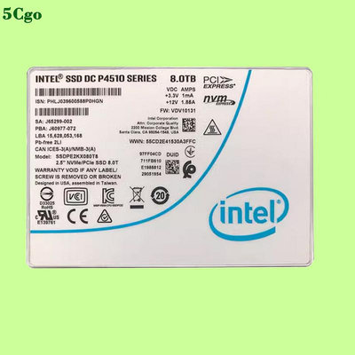 5Cgo【含稅】Intel英特爾DC P4510 1T 1TB 2T 2TB 4T 4TB 8T 8TB U2 nvme企業固態存儲伺服器SSD