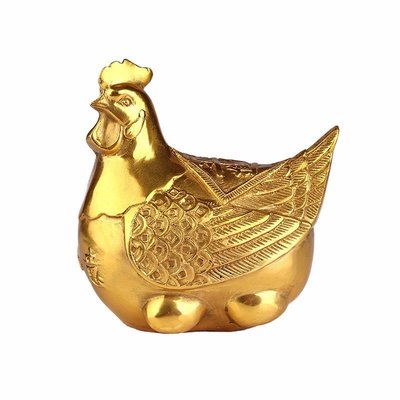 【熱賣精選】黃銅母雞擺件金雞桌面擺件生肖雞家居裝飾品擺設雞 5寸金色款母雞13*10*13cm*0.78kg