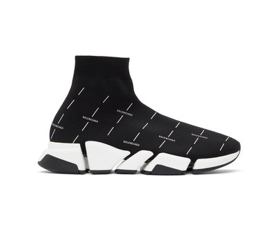 [全新真品代購-F/W22 新品!] BALENCIAGA 滿版LOGO 襪套鞋 (Speed 2.0) 巴黎世家