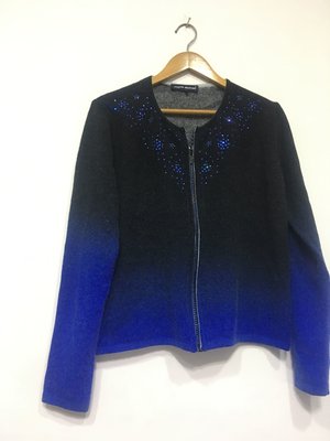 藍星鑽羊毛衣Angelo  Marino  義大利製，安格拉羊毛，閃亮典雅