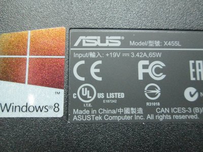 台中筆電維修：華碩 ASUS X455L ,開機無反應,開機斷電,顯卡故障花屏,面板變暗.無畫面,泡水機維修