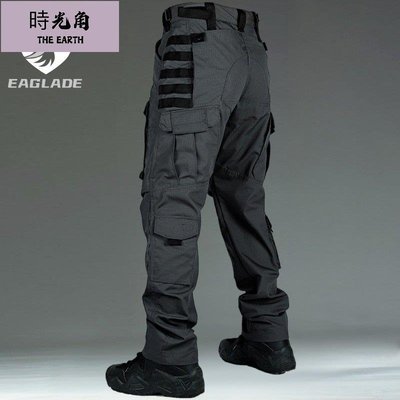 【時光角】 高級戰術工裝褲男士 JT-LDZ 灰色防水多口袋