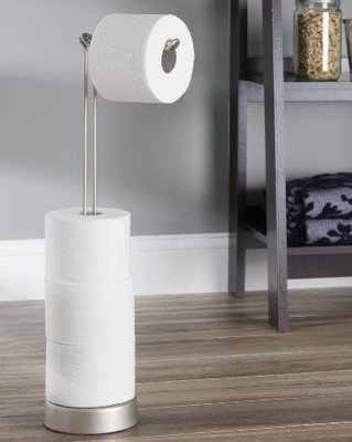 日本製 捲筒衛生紙收納架不鏽鋼浴室廚房衛生紙收納掛架可移動式捲桶面紙架 4763c