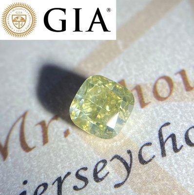 【台北周先生】天然Fancy綠色鑽石 1克拉 綠鑽 均勻EVEN分布 古董座墊切割 璀璨耀眼 送GIA證書