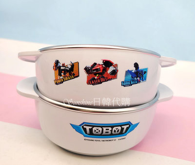 現貨 韓國製 TOBOT 機器戰士 機器人 宇宙奇兵 不鏽鋼碗 學習餐具 湯碗 兒童餐具 兒童碗 防燙碗 370ml