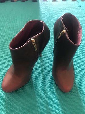 [[二手 私物自售 無附件 品牌真品]] SergioRossi 女鞋 漸層珠光牛皮踝靴