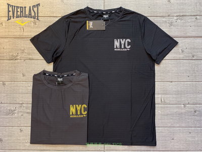 塞爾提克~美國EVERLAST 男生 運動T恤 短袖衣服 吸濕快排 彈性速乾 NYC 黑色 灰色