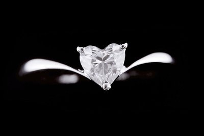 【英皇精品集團 】天然心型鑽石戒指  素雅設計款女戒 0.52ct
