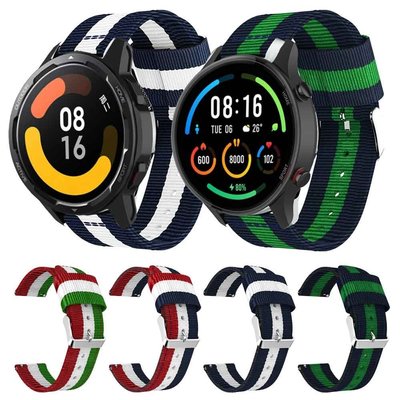 森尼3C-於小米 Mi 手錶全球版 Smartwatch 手鍊替換腕帶的 22 毫米尼龍錶帶, 於小米手錶 S1 主動帶-品質保證