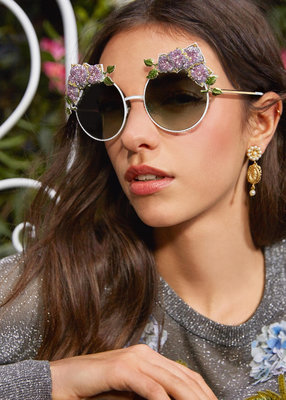 Dolce&Gabbana 繡球花太陽眼鏡 圖