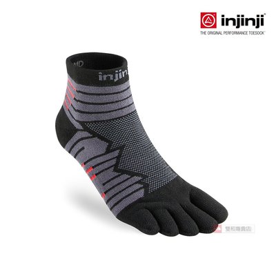 -滿3000免運-[The North Face雙和專賣店] Injinji-Ultra Run終極系列五趾短襪/碳黑