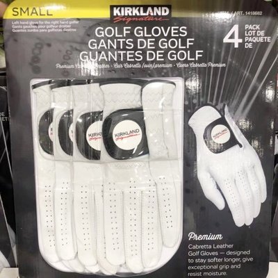 熱賣 上海costco代購科克蘭Kirkland高爾夫球小羊皮手套4枚入尺寸齊全高爾夫手套