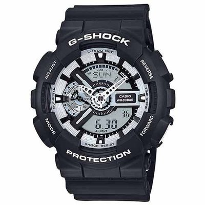 G-SHOCK 重型機械感層次立體潮流錶GA-110BW-1A