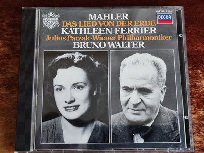 Ferrier 費莉兒 Patzak Walter 華爾特 Mahler 馬勒 大地之歌 維也納愛樂 DECCA