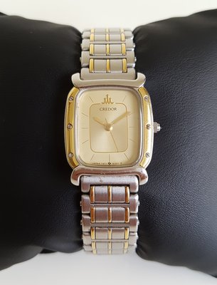 【精工錶】SEIKO CREDOR 貴朵 系列  + 18KT 黃金錶圈，都會女性 時尚女腕錶 ，保證真品  功能正常