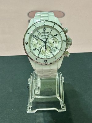 CHANEL香奈兒 J12 新款三眼精密陶瓷計時機械錶  9成新以上  便宜價$118000出售⋯