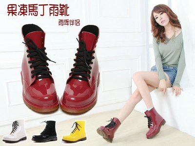 颱風天雨季必備 日韓流行新款糖果色系馬丁果凍雨靴(c88 現貨+預購)
