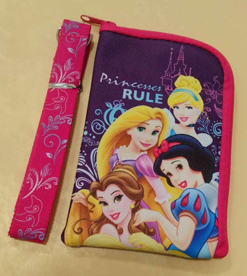 全新正版現貨 迪士尼Disney-公主系列 頸掛繩皮質證件套/多功能證件套收納包/零錢包/票卡夾/悠遊卡套 禮物