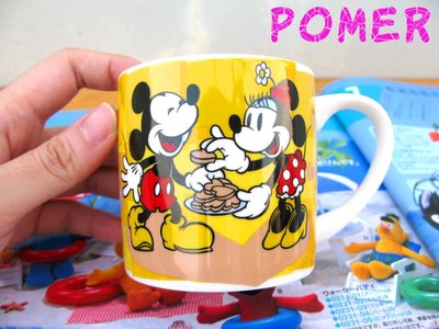 ☆POMER☆日本東京迪士尼樂園正品已絕版 DISNEY 米奇 米老鼠 MICKEY 米妮 鮮豔塗鴉陶瓷馬克杯 咖啡杯子