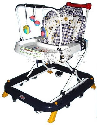 @企鵝寶貝@999N 專利型可調座椅不刮傷地板學步車(附玩具、推把)/螃蟹車~台灣製
